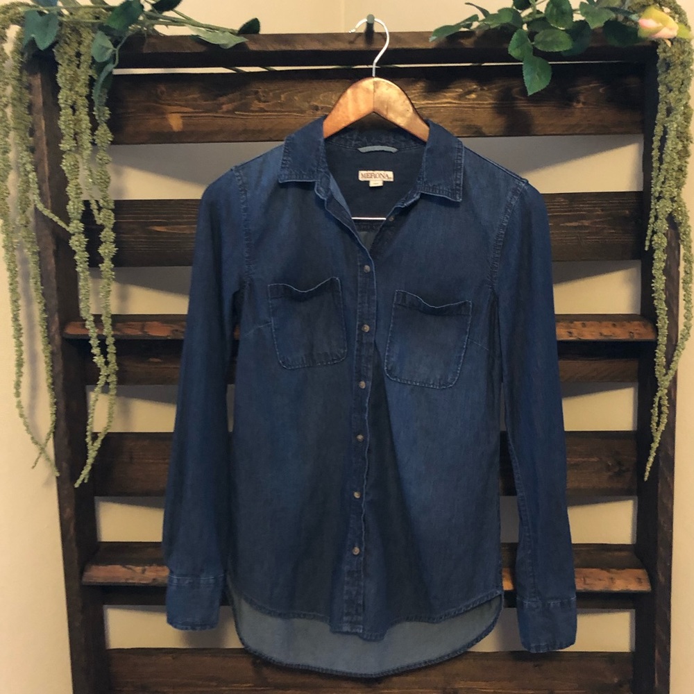 Dark Denim Chambray Button Down